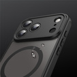 Etui do iPhone 17 Pro Max, do MagSafe, matowe z ochroną aparatów, czarne