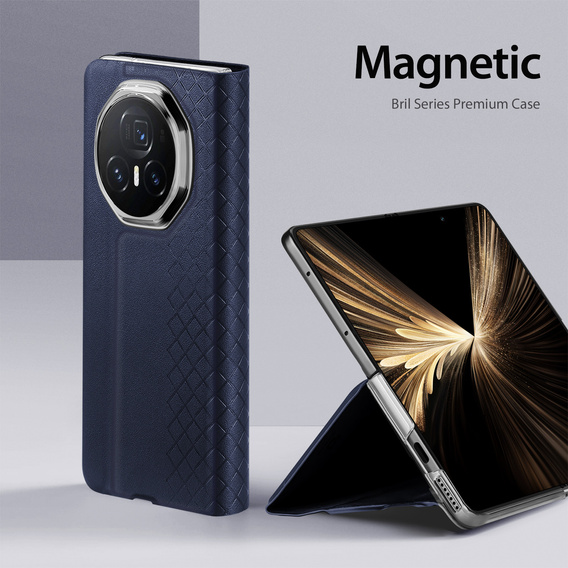 Etui Dux Ducis Bril Series do Honor Magic V5 5G, niebieskie