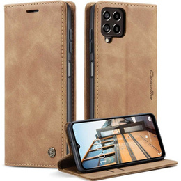 Etui CASEME do Samsung Galaxy M33 5G, Leather Wallet Case, brązowe