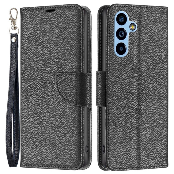 Etui z klapką do Samsung Galaxy A54 5G, Wallet Litchi Magnet, czarne