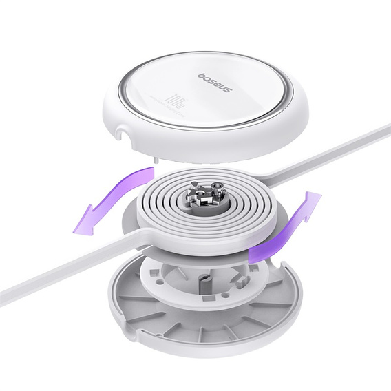 Baseus Free2Draw Mini – zwijany kabel USB‑C 100 W, 1m - biały