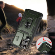 Etui do Samsung Galaxy S25 Ultra, KickStand Camera Lens, ciemnozielone