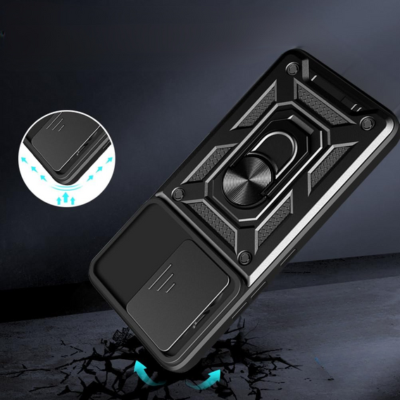 Etui pancerne do Oppo Reno 11F 5G, CamShield Slide, czarne