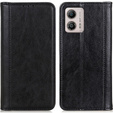 Etui z klapką do Motorola Moto G53 / G23 / G13, Split Leather, czarne