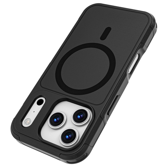 Etui pancerne do iPhone 17 Pro, MagForce MagSafe, czarne