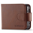 Etui z klapką do Samsung Galaxy Z Flip 4 5G, LC.IMEEKE, brązowe