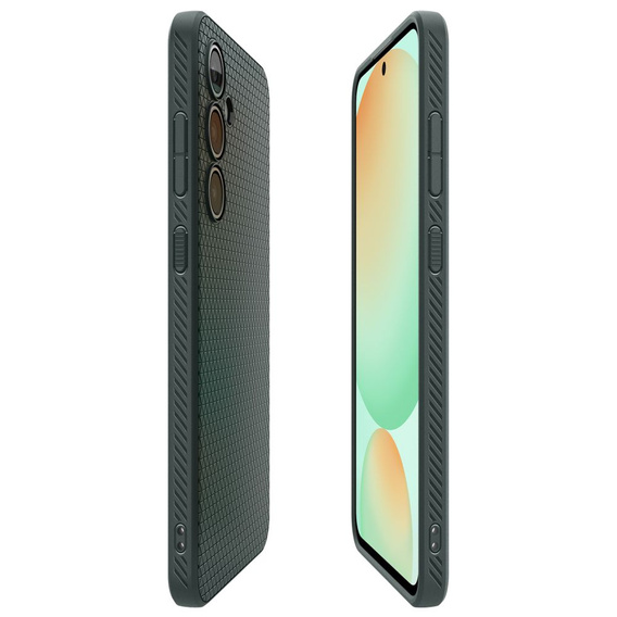 Etui Spigen do Samsung Galaxy S24 FE, Liquid Air, zielone + Szkło Hartowane 9H