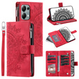 Etui z klapką do Xiaomi Redmi Note 13 Pro 4G / Xiaomi Redmi Note 14S / Xiaomi Poco M6 Pro 4G, Mandala, czerwone