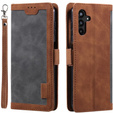 Etui do Samsung Galaxy A25 5G, Retro Wallet, brązowe / szare