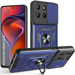 Etui pancerne do Motorola Moto G15 / Motorola Moto G15 Power, CamShield Slide, niebieskie