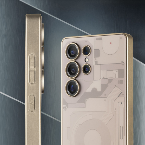 Etui do Samsung Galaxy S25 Ultra, Matte Case z wzorem wnętrza telefonu, tytanowe szare