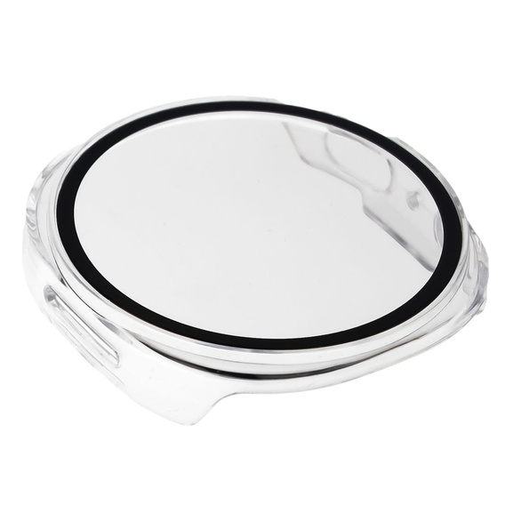 2w1 Etui + Szkło Hartowane do Samsung Galaxy Watch 8 40mm, Przezroczyste