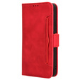 Etui z klapką do Xiaomi Redmi A3, Card Slot, czerwone