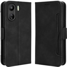 Etui z klapką do Xiaomi Redmi 13C / Poco C65, Card Slot, czarne