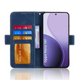 Etui z klapką do Oppo Reno 14 F / 14 FS, Card Slot, granatowe