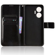 Etui z klapką do Xiaomi Poco F7, Crazy Horse Wallet - czarne