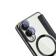 Etui skórzane do Samsung Galaxy S25 Edge – czarne, kompatybilne z MagSafe, z ochroną RFID
