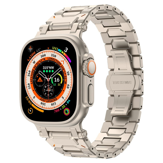 Bransoleta do Apple Watch 1/2/3/4/5/6/7/8/9/10/11/SE Ultra 1/2/3 42/44/45/46/49mm, Tytanowa