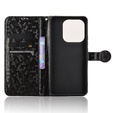 Etui z klapką do Xiaomi Redmi Note 14 4G, Wallet Rhombus, czarne