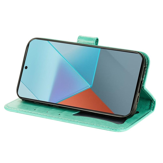 Etui z klapką do Xiaomi Redmi Note 13 Pro 5G, Mandala, zielone