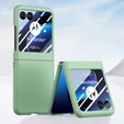 Etui PC Case do Motorola Razr 40 Ultra 5G, ze szkłem na ekran, zielone