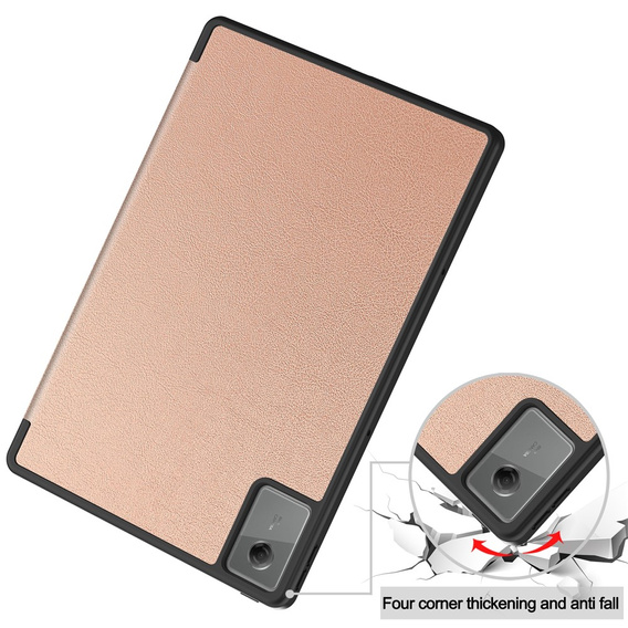 Etui do Lenovo Idea Tab Plus, Smartcase, różowe rose gold