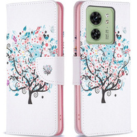 Etui z klapką do Motorola Edge 40 5G, Wallet, Colorful Tree białe