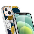 Etui Floral Pattern do iPhone 13, Multi-color Leaves