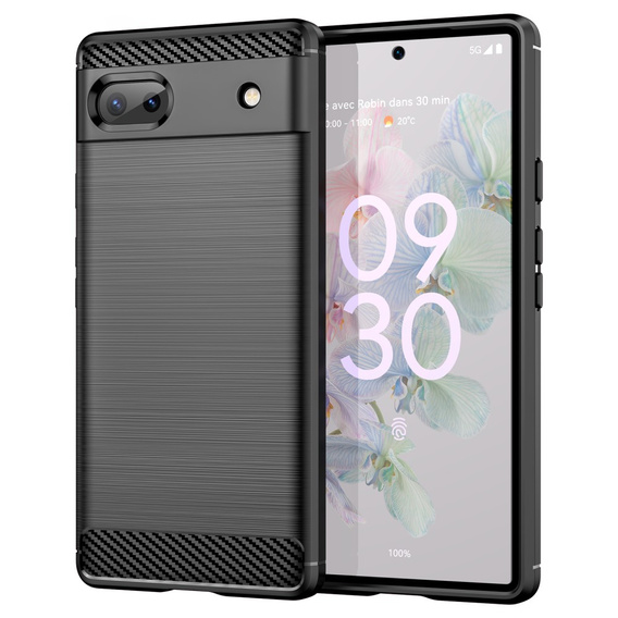 Etui do Google Pixel 6A, Karbon, czarne