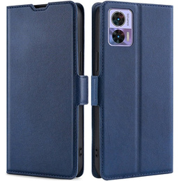 Etui z klapką do Motorola Edge 30 Neo 5G, Wallet Thin Magnet, granatowe