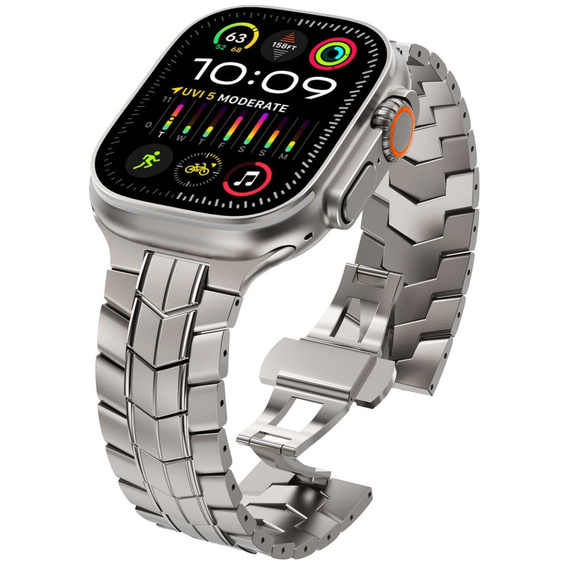 Bransoleta do Apple Watch 1/2/3/4/5/6/7/8/9/SE/ULTRA/ULTRA 2 42/44/45/49MM, Tytanowa