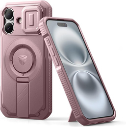 Etui Dexnor MagSafe do iPhone 16 magnetyczne z przesuwaną osłoną aparatu – różowe