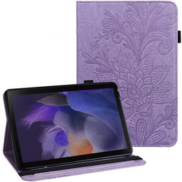 Etui do Samsung Galaxy Tab A8 10.5 SM-X200 SM-X205, Flowers, fioletowe