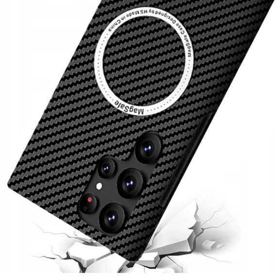 Etui do Samsung Galaxy S21 Ultra, do Magsafe Slim Carbon, czarne