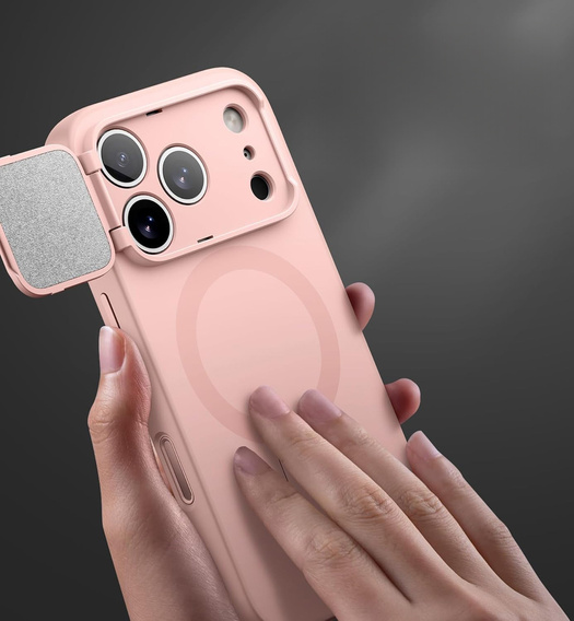 Etui do iPhone 17 Pro, Suritch Shockproof, do MagSafe – różowe
