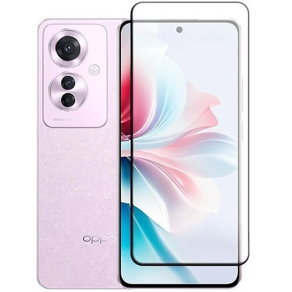 Szkło Hartowane 3D do Oppo Reno 11F 5G, czarne