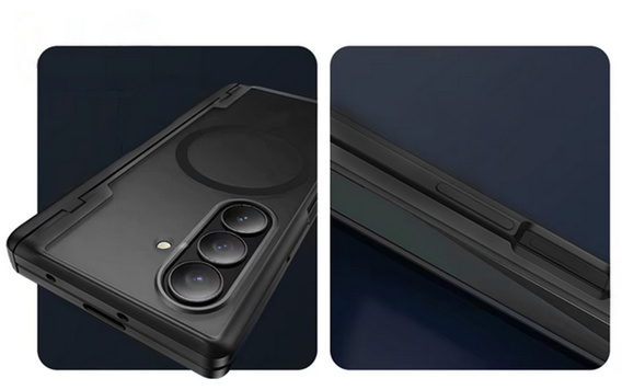 Etui do Samsung Galaxy Z Fold 7, Mobosi z ochroną zawiasów, czarne