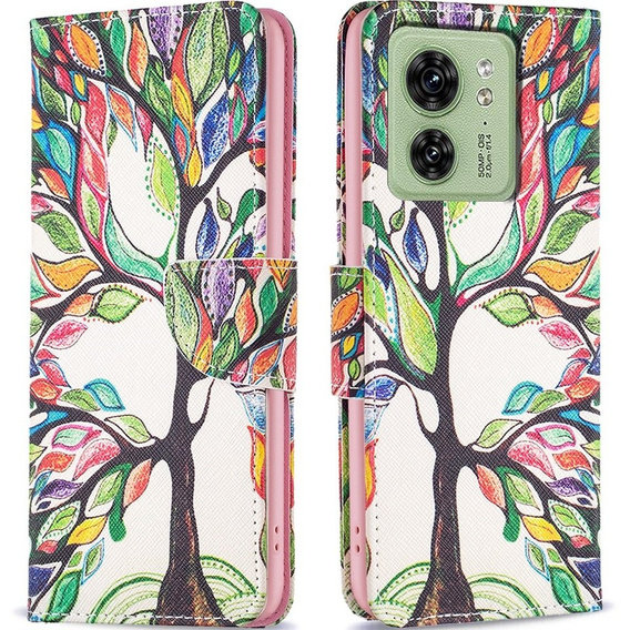 Etui z klapką do Motorola Edge 40 5G, Wallet, Tree of Life