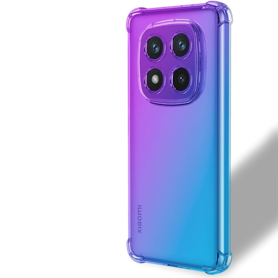 Etui Gradient Dropproof do Xiaomi Redmi Note 14 Pro+ 5G, Fioletowe / niebieskie