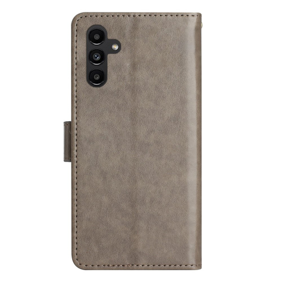 Etui z klapką do Samsung Galaxy A14 4G/5G, Butterfly, szare