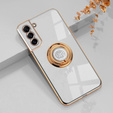 Etui do Samsung Galaxy S21 FE, Electro Ring, białe