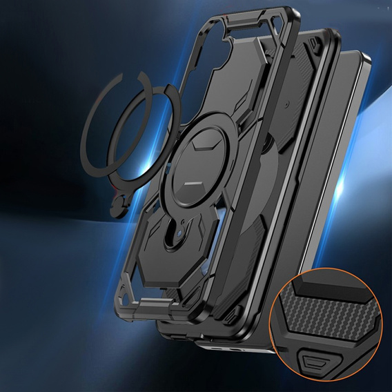 Etui magnetyczne do Samsung Galaxy A57 5G z podstawką, czarne