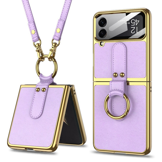 Etui GKK Metal Ring do Samsung Galaxy Z Flip 4 5G, Purple