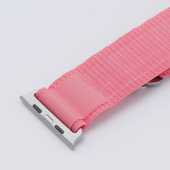 Pasek Nylonowy do Apple Watch 1/2/3/4/5/6/7/8/9/10/11/SE Ultra 1/2/3 42/44/45/46/49mm, Różowy