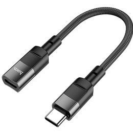 Adapter HOCO U107 OTG USB-C (męski) do Lightning (żeński), 3A – 0,1 m, czarny
