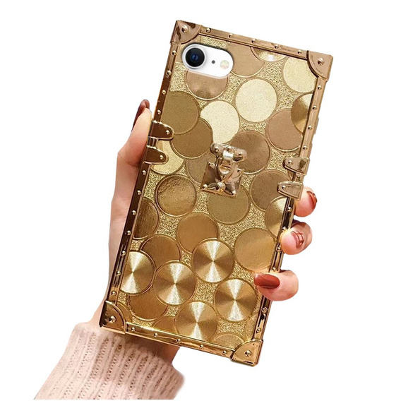 Etui Suitcase do iPhone 7/8/SE 2020/SE 2022, Gold Circles