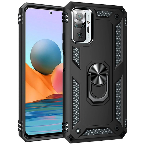 Etui pancerne do Xiaomi Redmi Note 10 Pro, Nox Case Ring, czarne