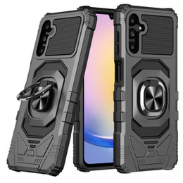 Etui do Samsung Galaxy A25 5G,TechDefender, Czarne + Szkło 9H