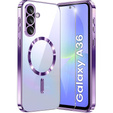 Etui do Samsung Galaxy A36 5G, Electro MagSafe, fioletowe + Szkło na ekran