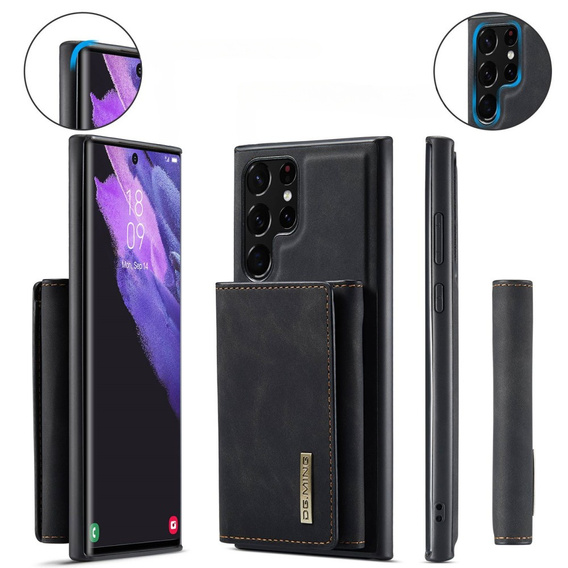 Etui do Samsung Galaxy S23 Ultra, DG.MING 2in1, czarne